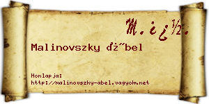 Malinovszky Ábel névjegykártya